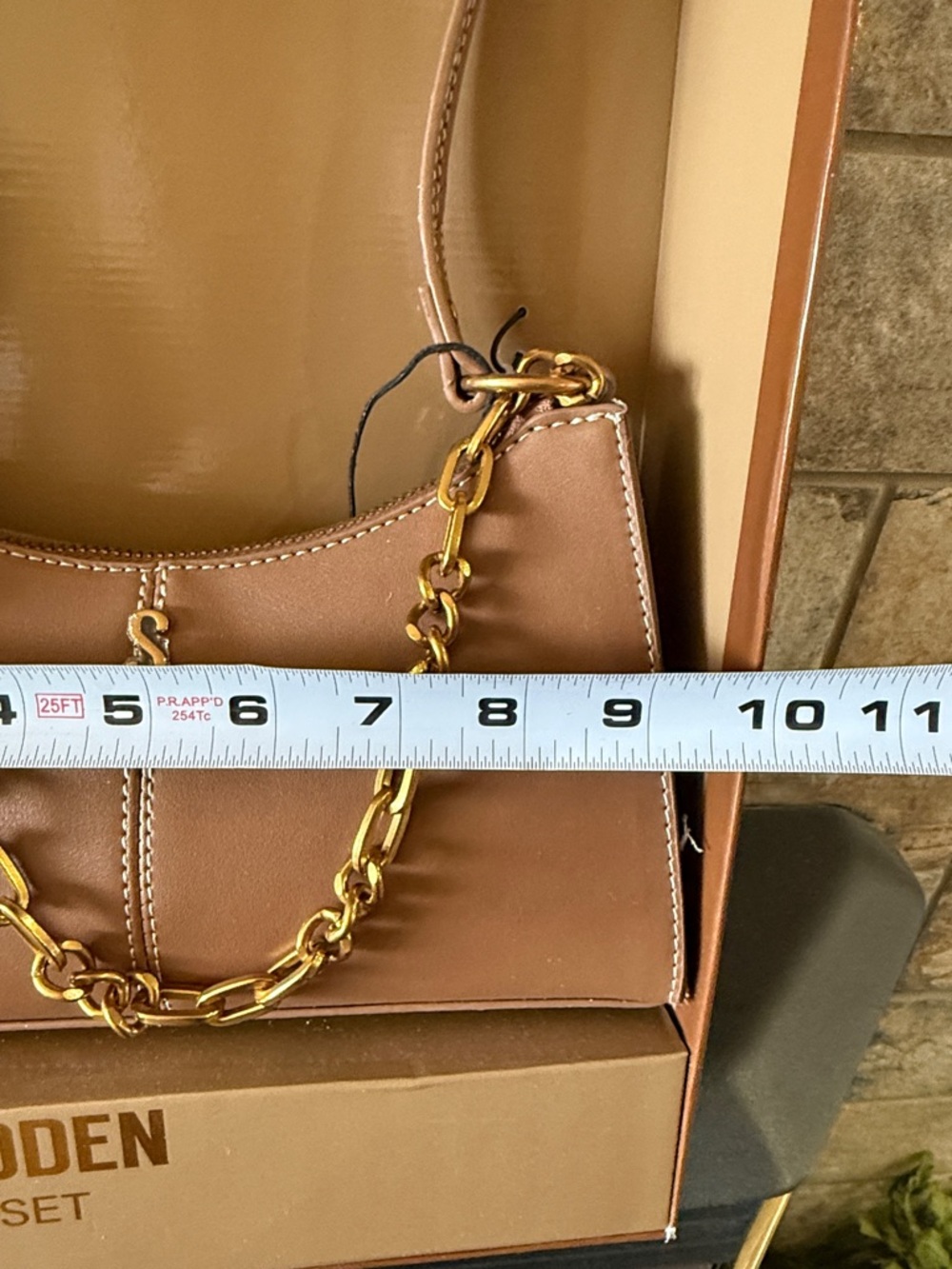 Steve Madden Blush Taupe Shoulder Bag Set with Charm & Card Case - Picture 8 of 10